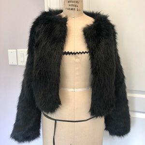 Black Faux Fur Jacket